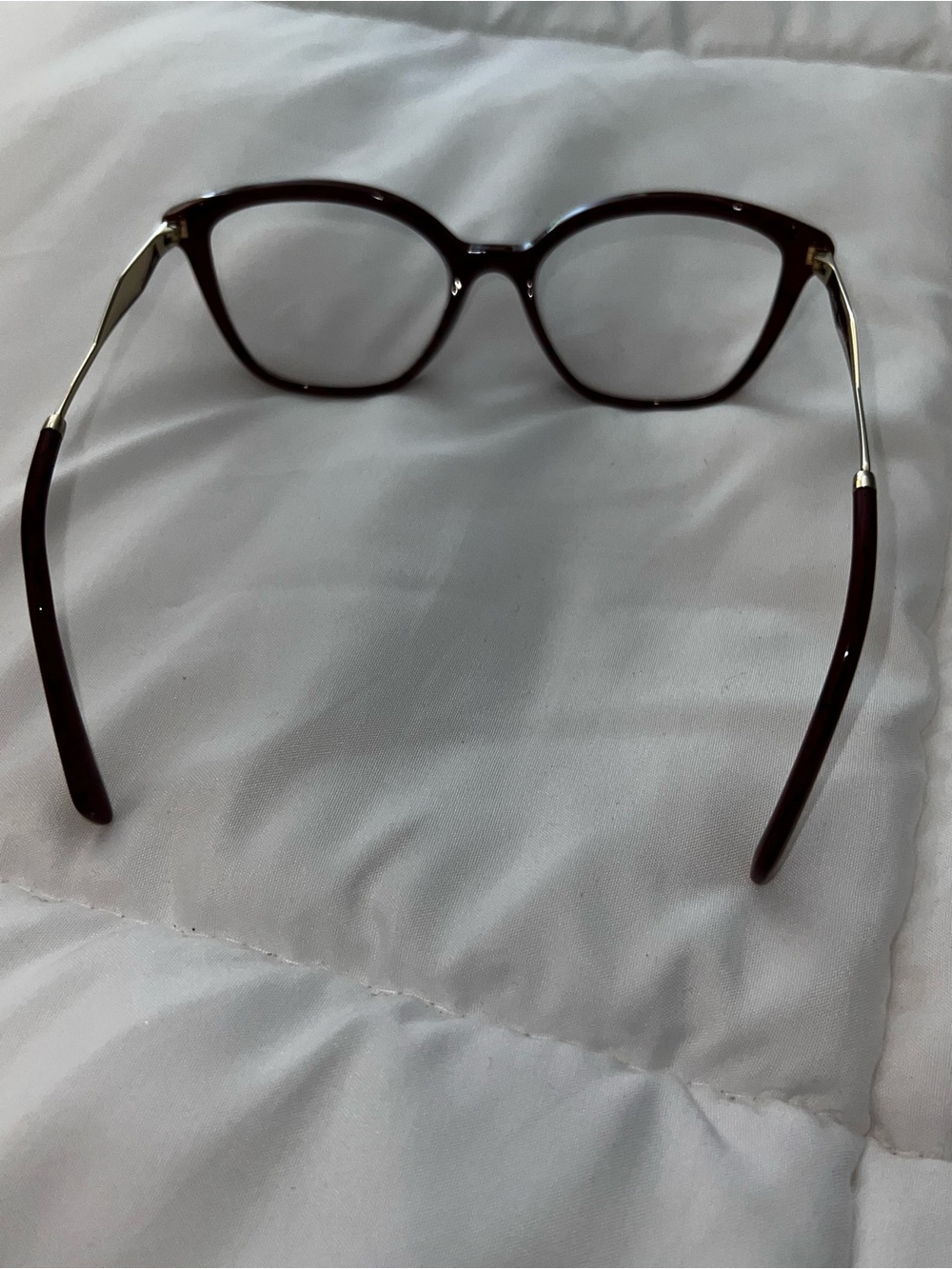Prada Burgundy Cat-Eye Glasses - Picture 7 of 7